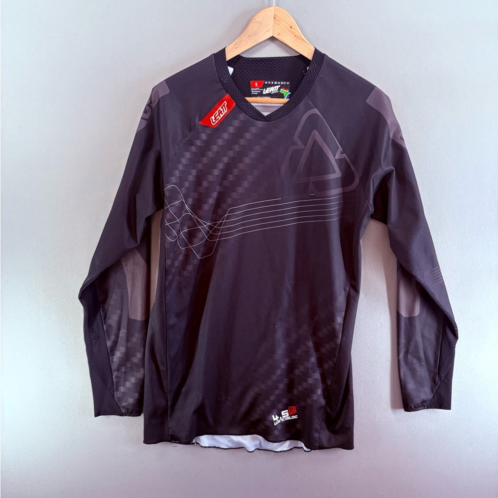Leatt Moto Cape Town 4.5 GPX Windblock Jersey Long Sleeve Size Small Black